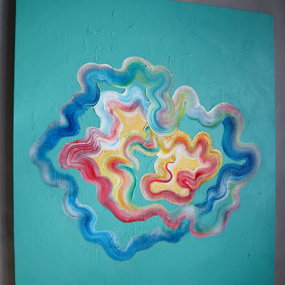 Canvas wall art turquoise