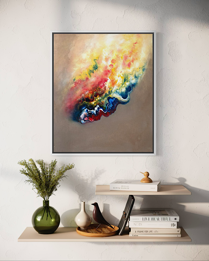‘An Earthly State’ - Framed Painting on Canvas