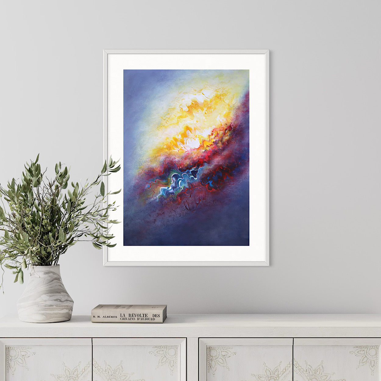 ‘Calm as the Dawn’ abstract painting on paper
