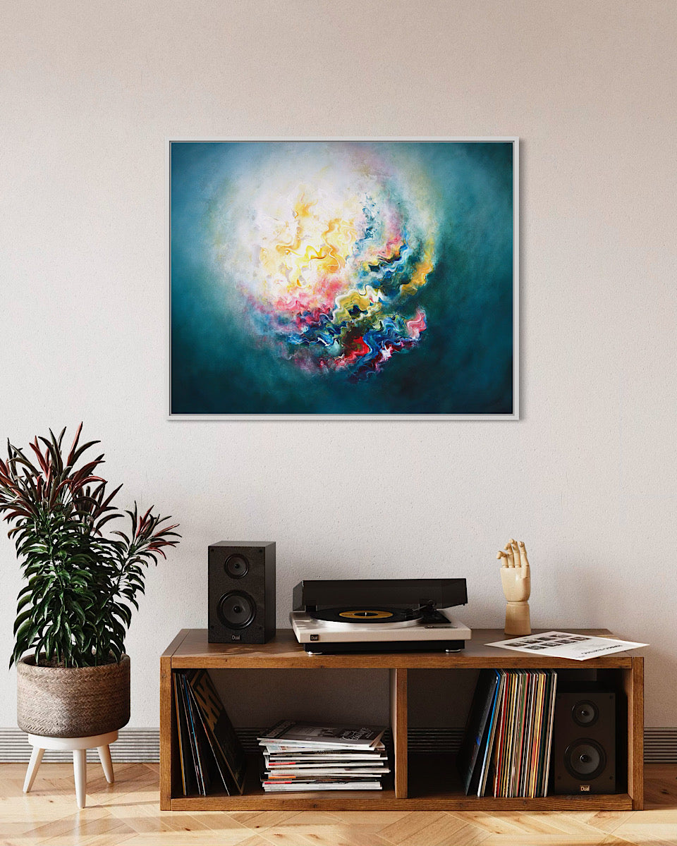 Sublime abstract painting on canvas