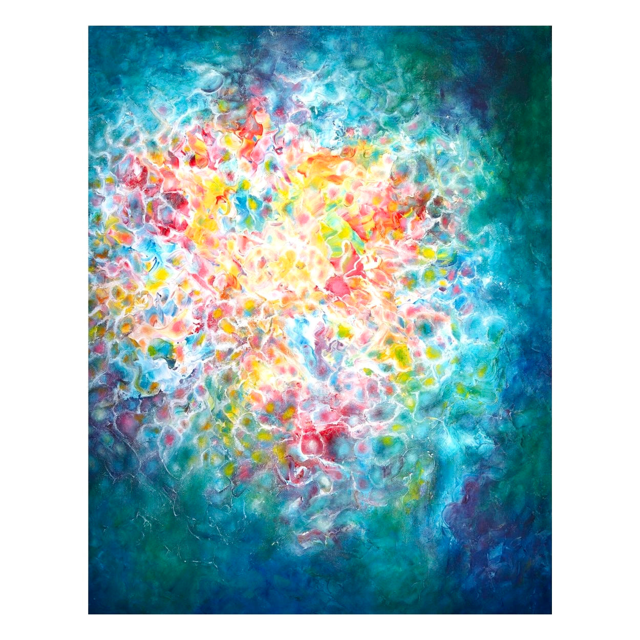 Burst of colour wall art