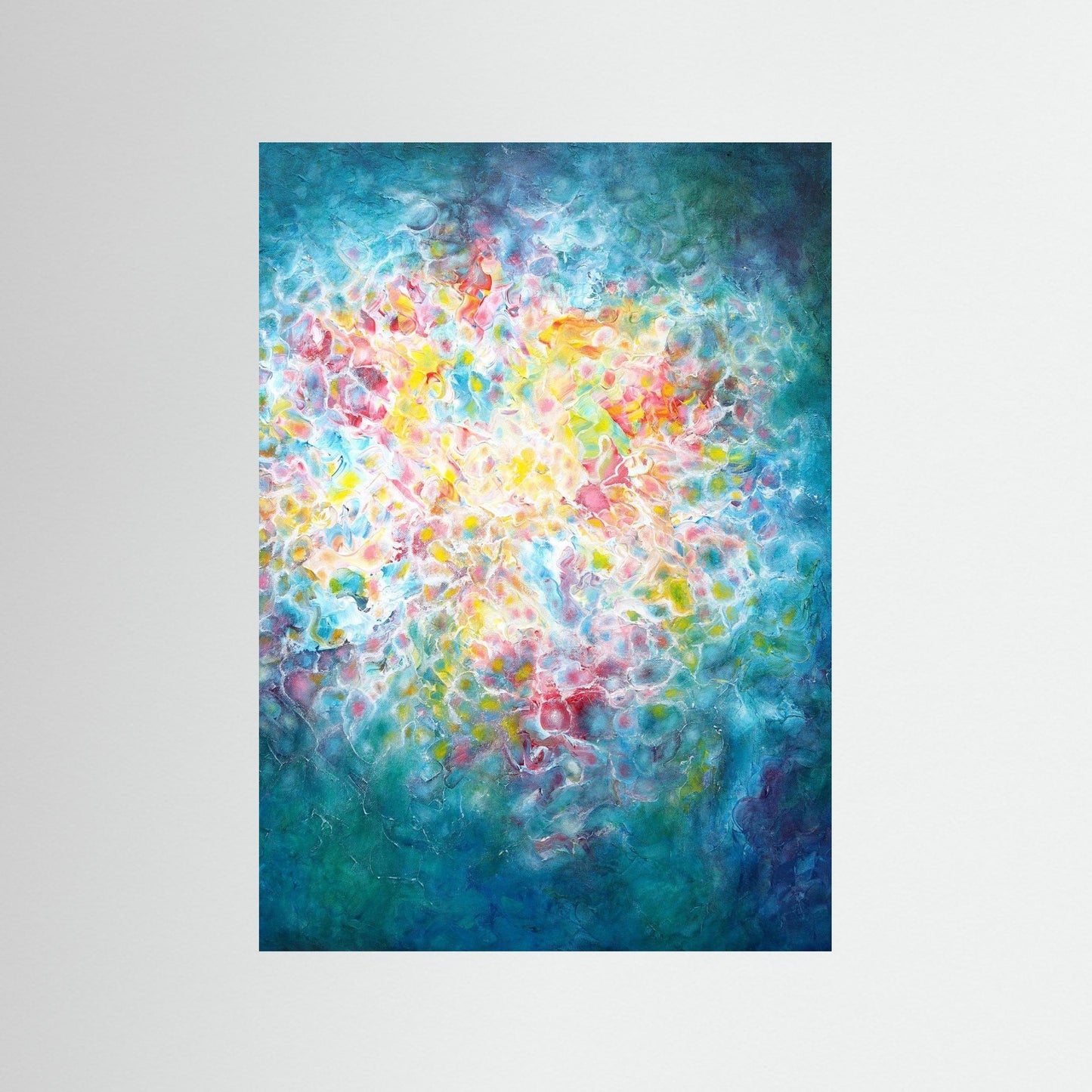 Burst of colour abstract wall art
