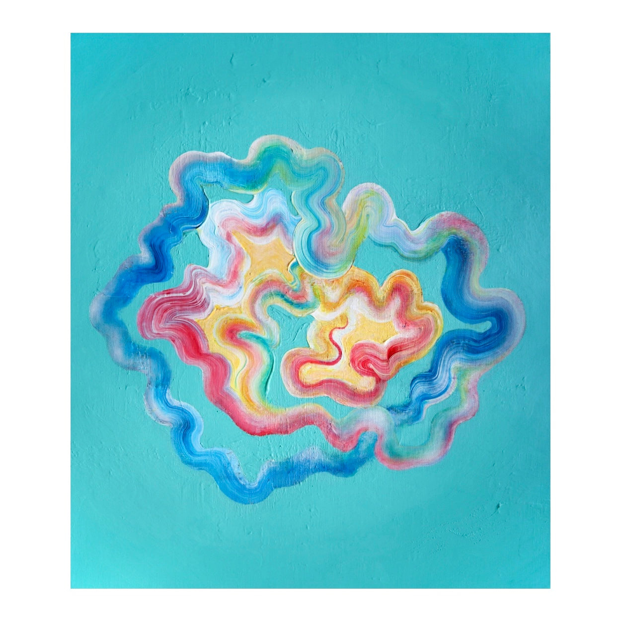 Turquoise painting abstract