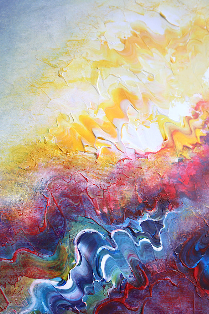 ‘Calm as the Dawn’ abstract painting on paper