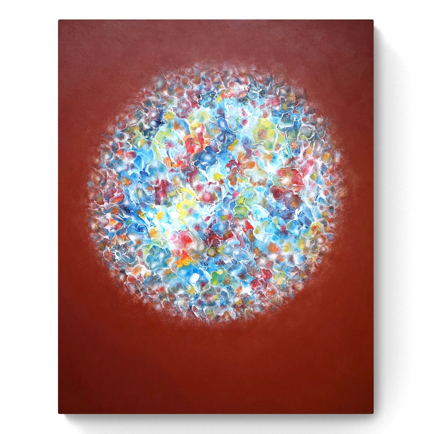 Brown and blue abstract painting