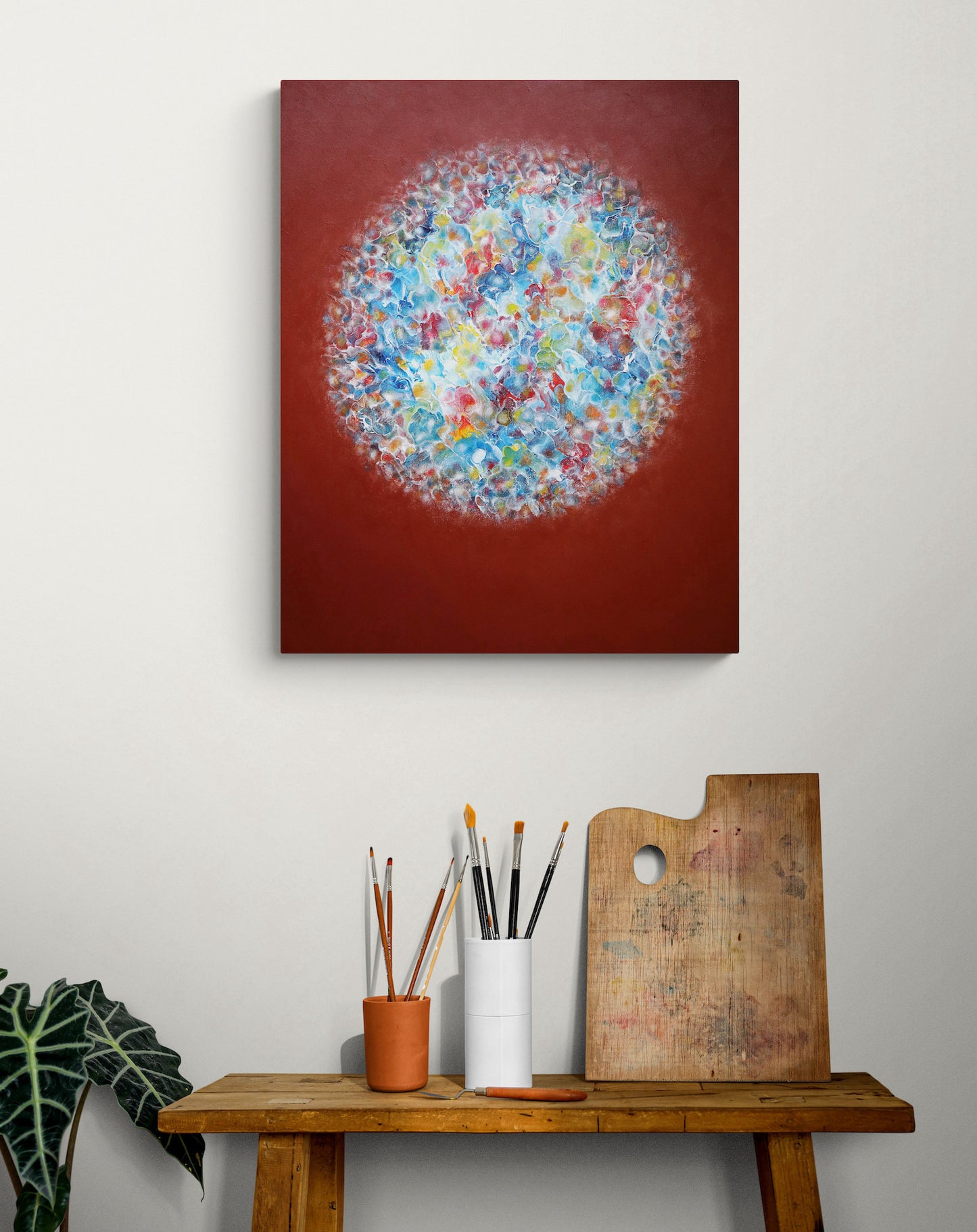 Earthy painting on canvas