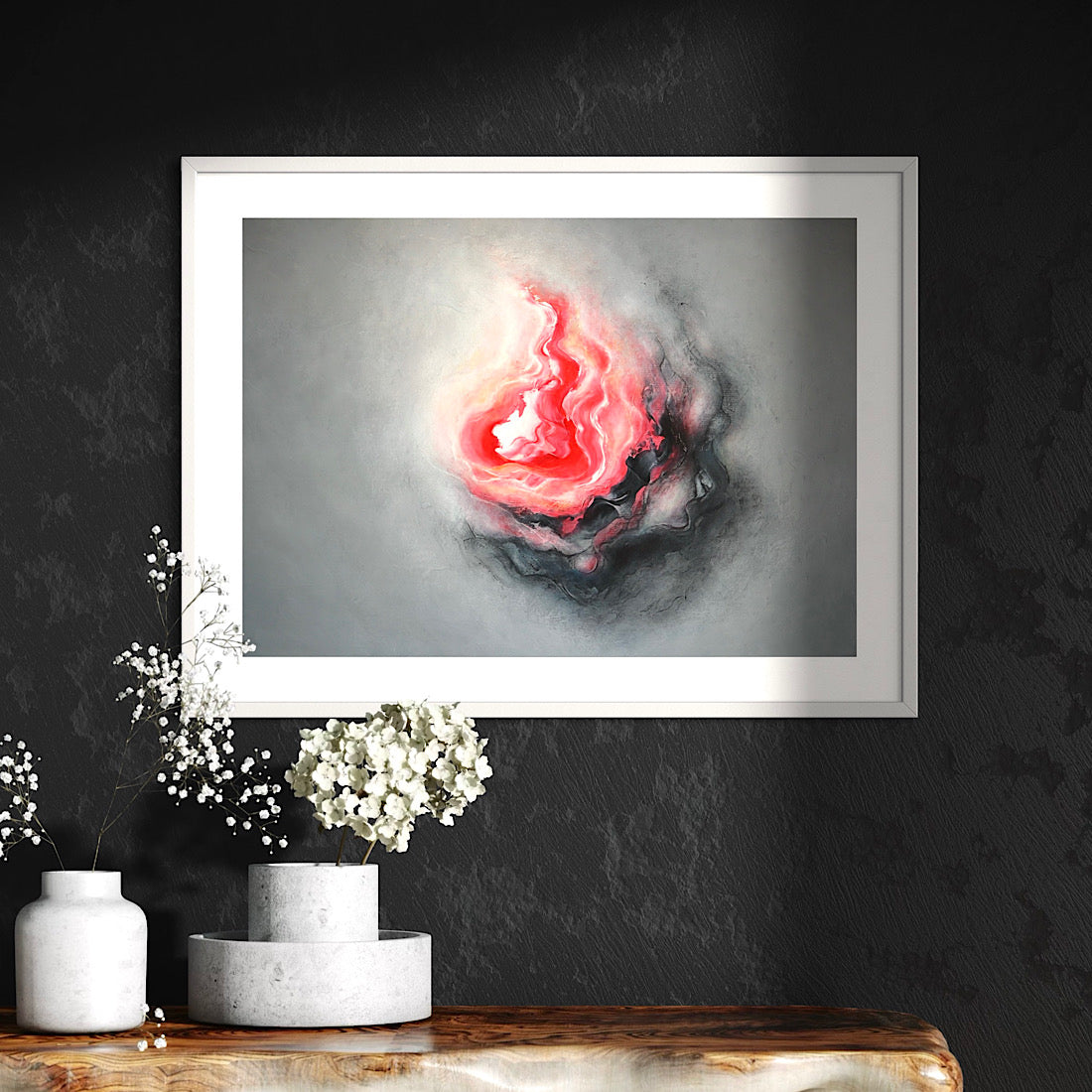 ‘Flourish’ abstract painting on paper
