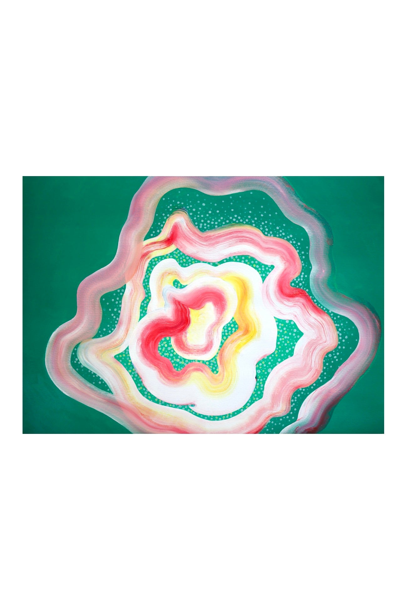 Abstract green wall art for the home