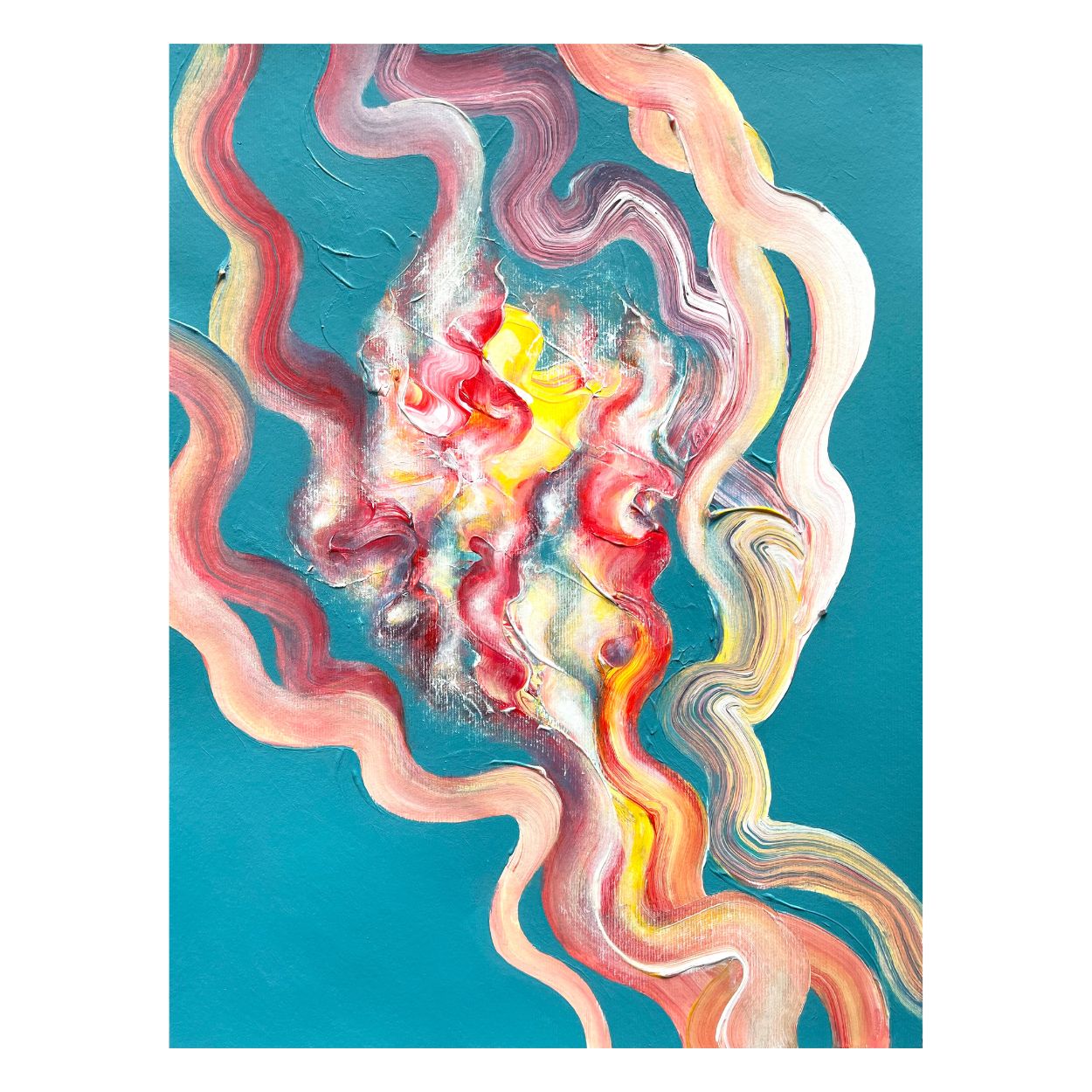 Flowing abstract painting