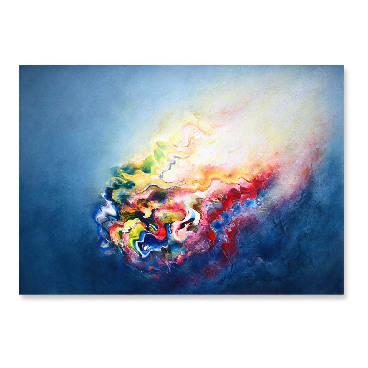 ‘Follow the Gleam’ abstract painting on paper