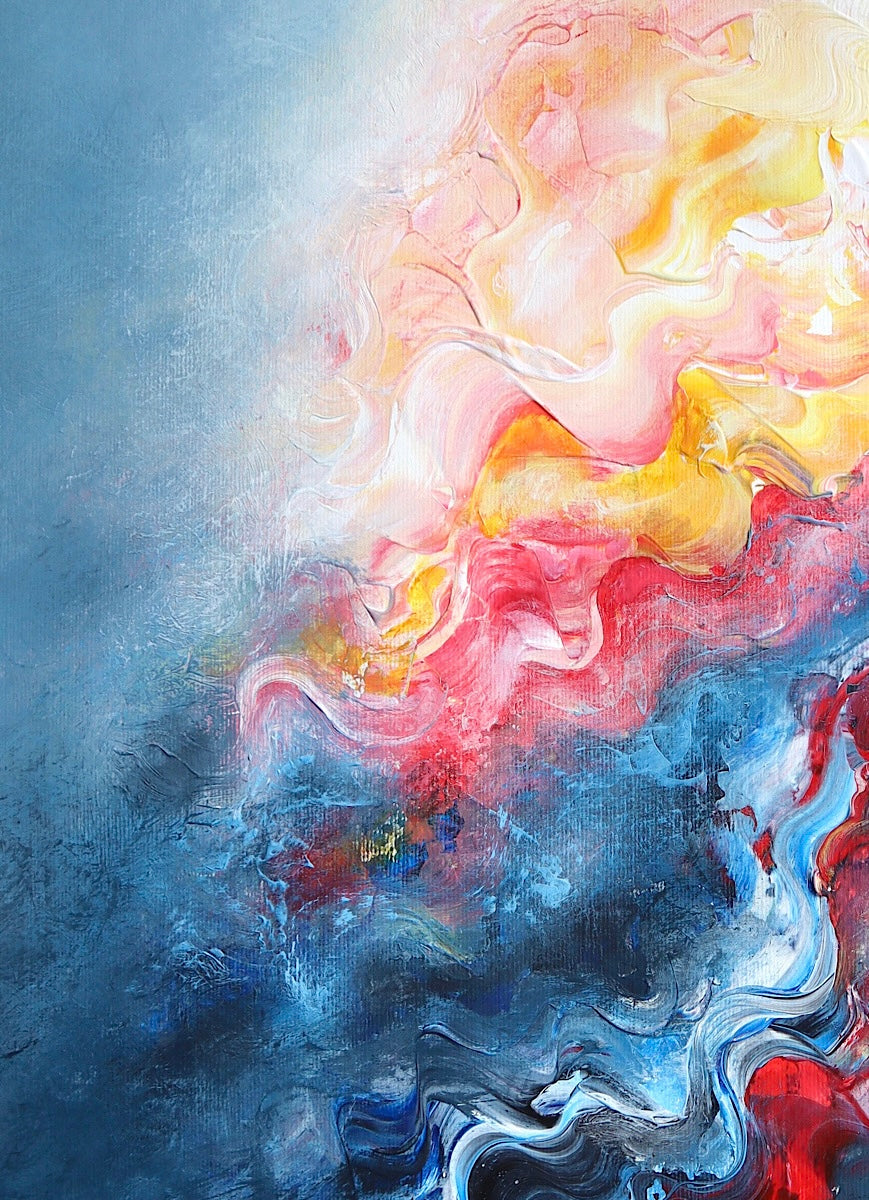 Textured abstract painting
