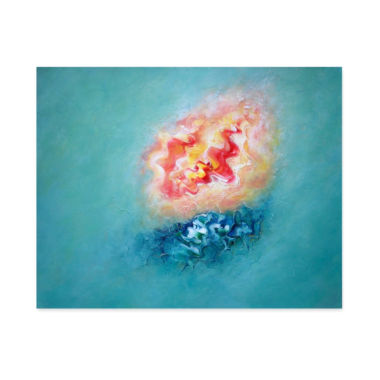 Turquoise abstract art