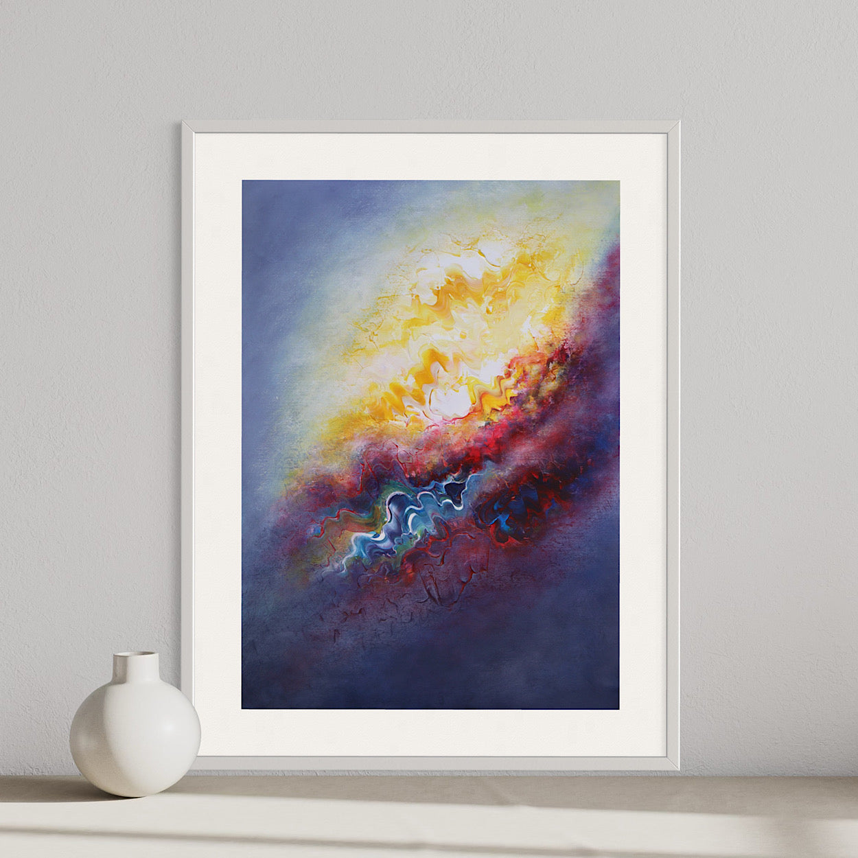 ‘Calm as the Dawn’ abstract painting on paper