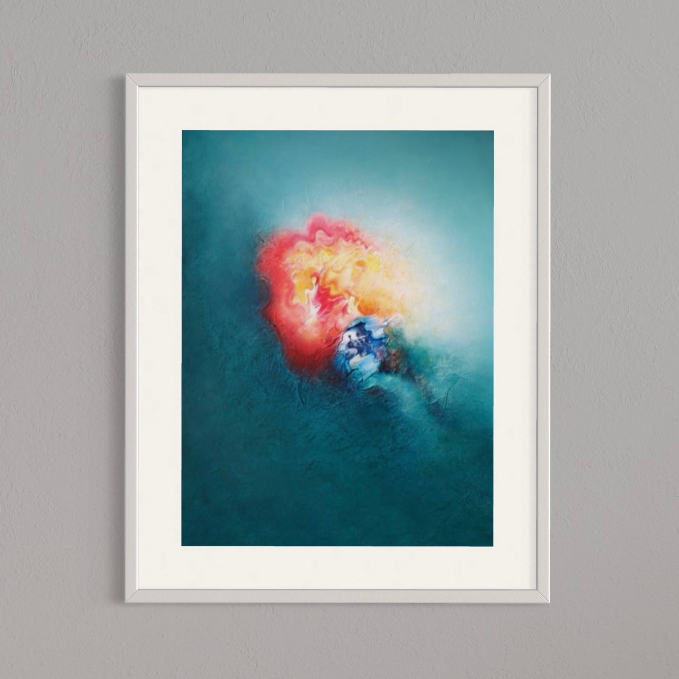 Blue abstract art print