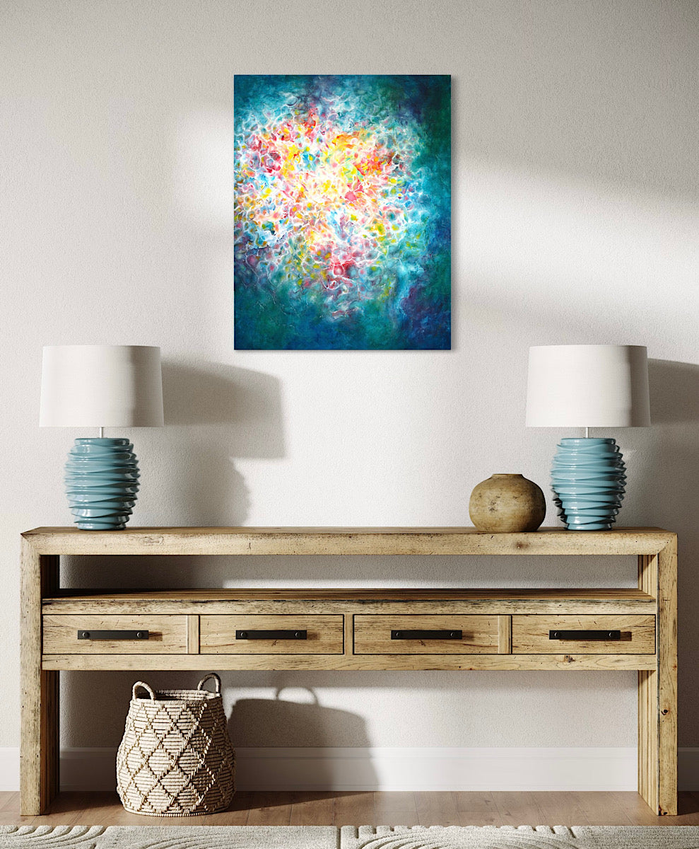 Splash of colour canvas wall art