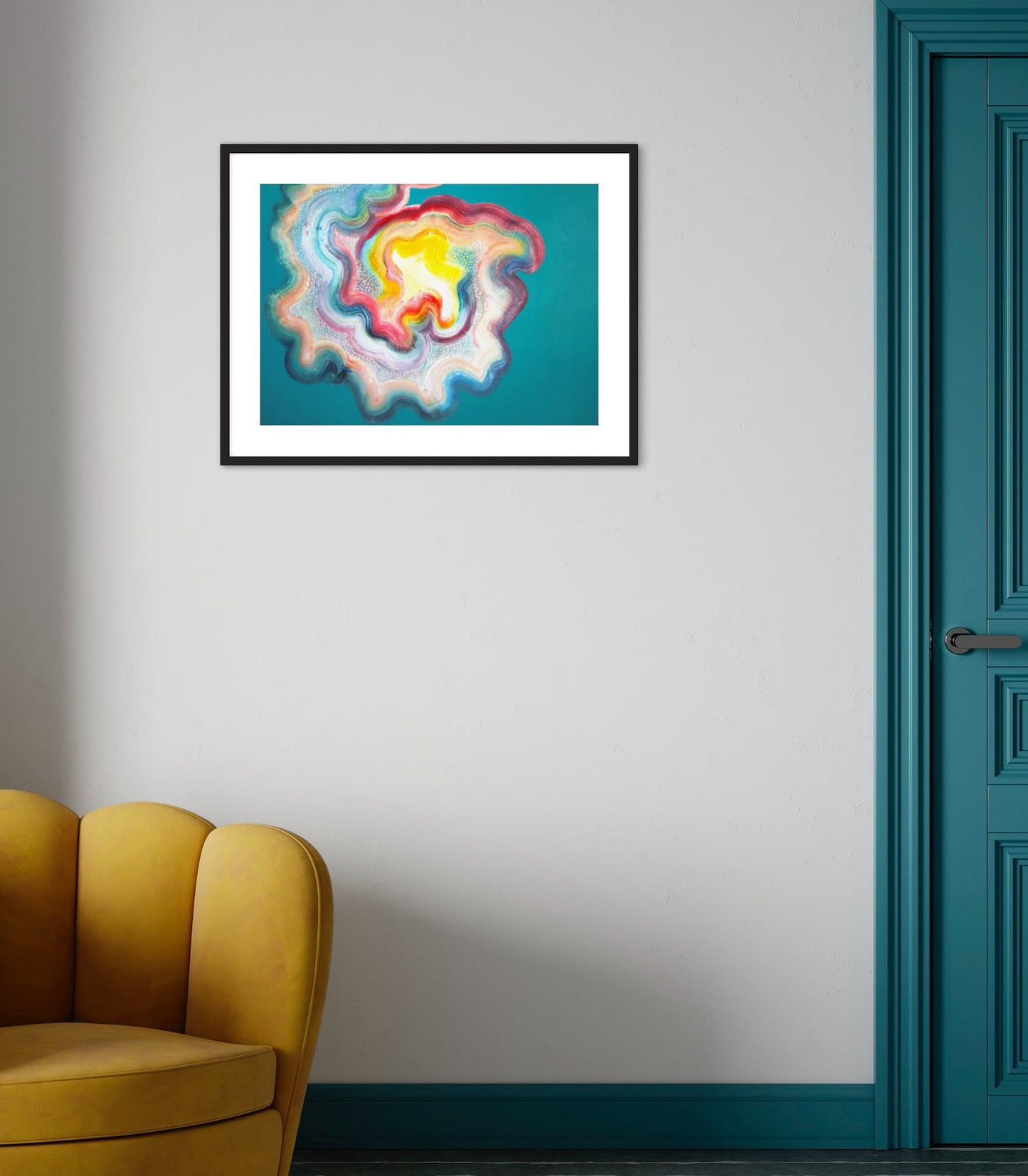 Teal wall decor
