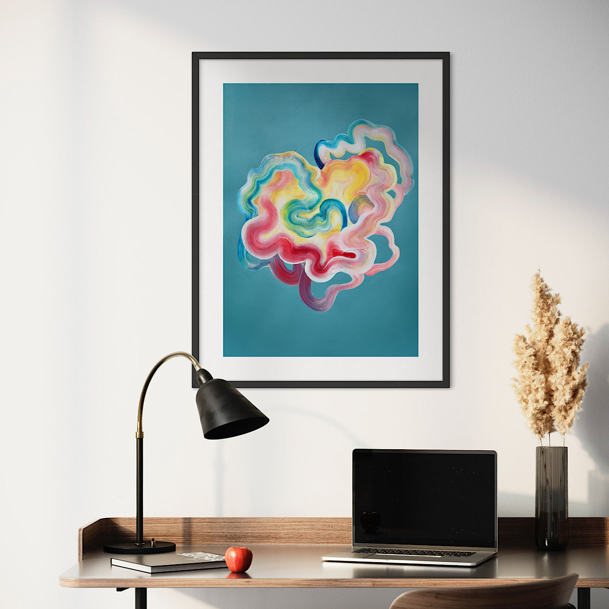Original abstract art in the office