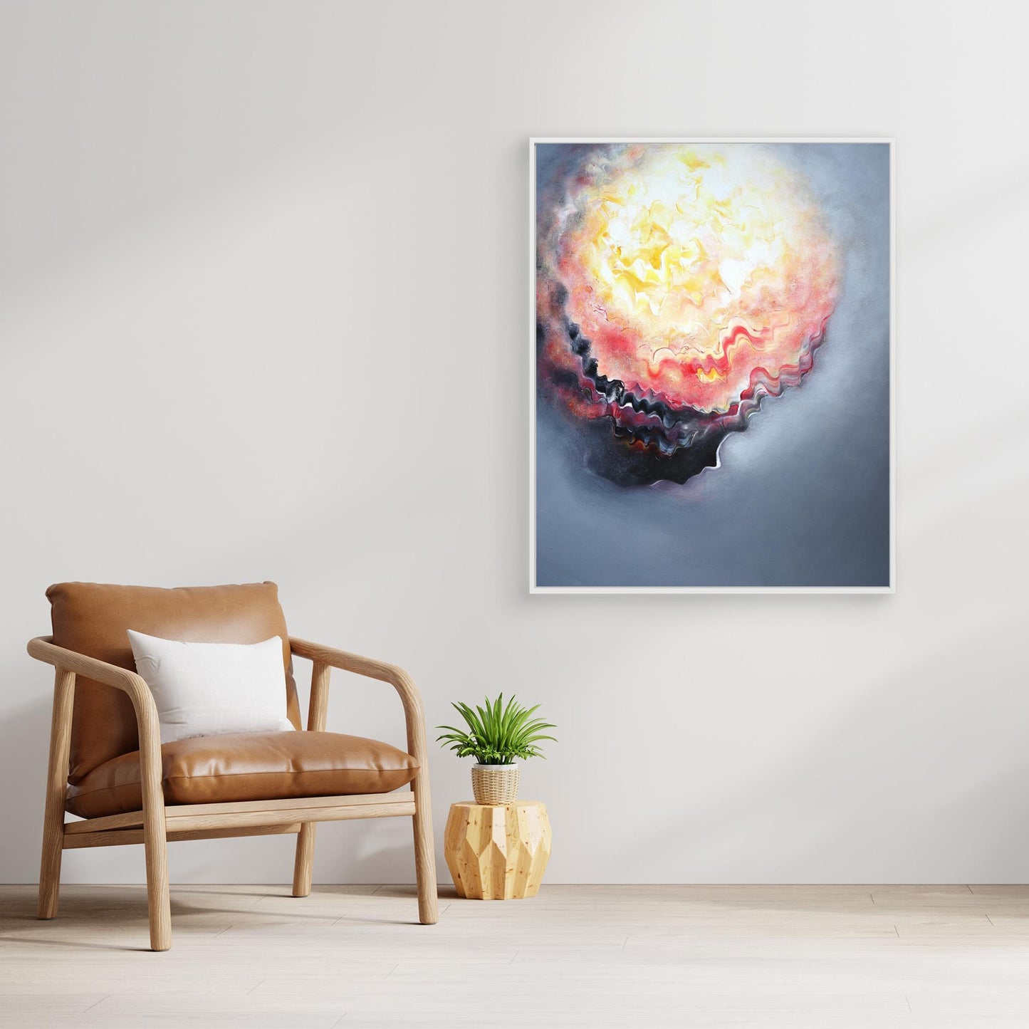 Large canvas wall art warm light