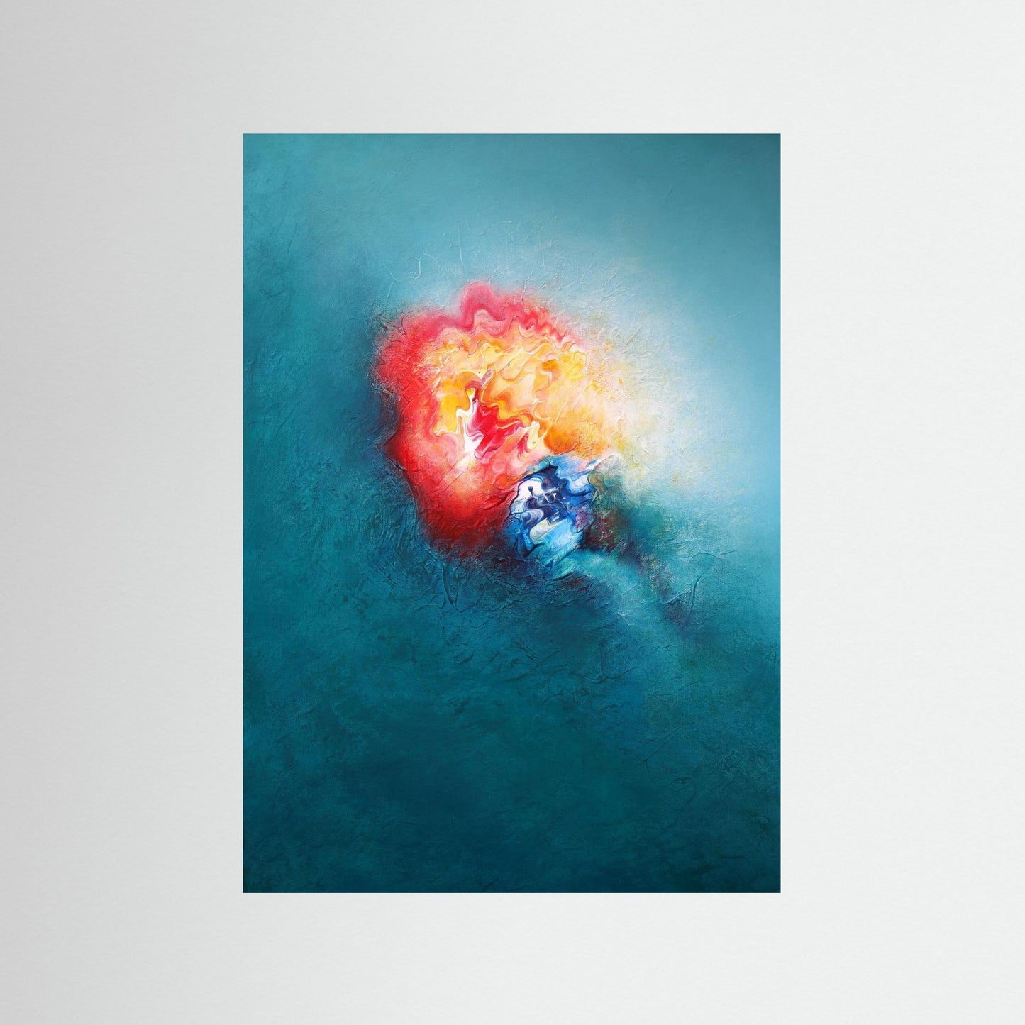 Glowing light art print