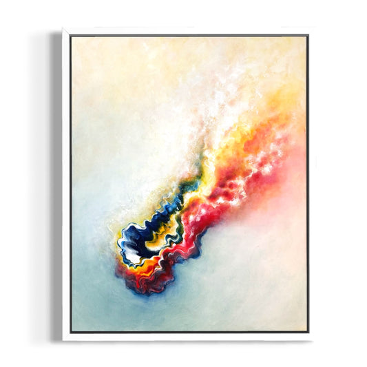 Ethereal abstract painting on canvas 
