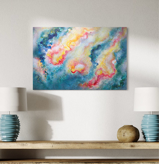 'Yearning for Light' abstract art print on canvas