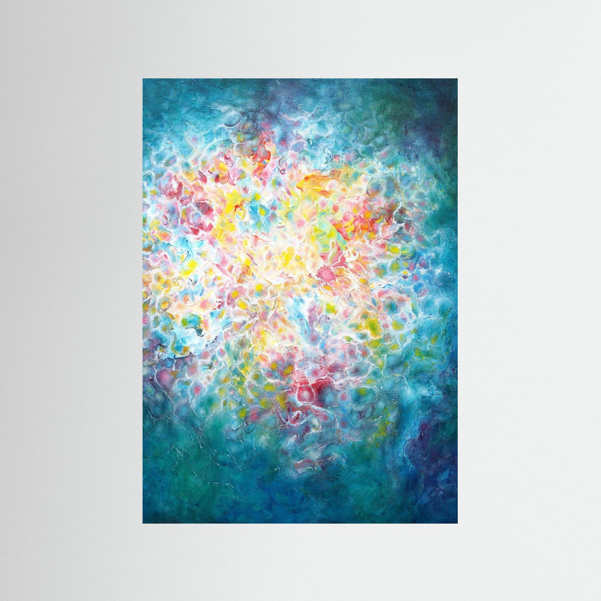 Burst of colour abstract wall art