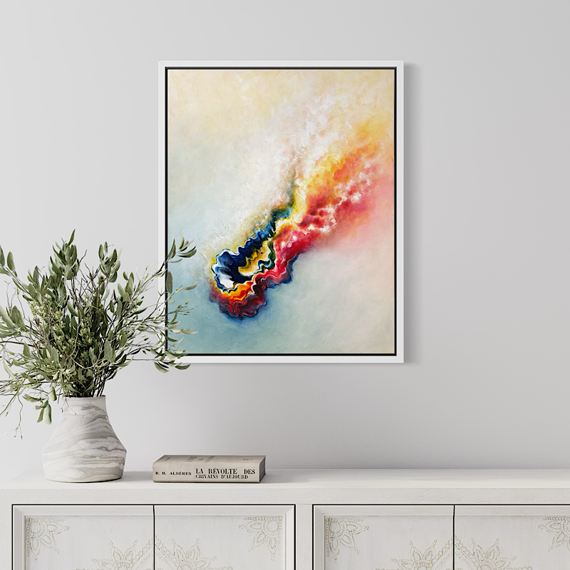 Uplifting and colourful abstract wall art