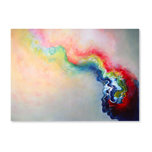 Unique abstract painting on paper 