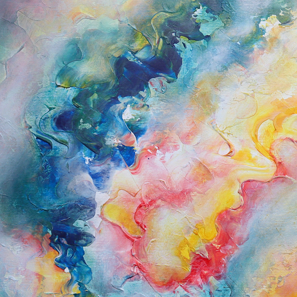 Flowing patterns in a unique abstract painting 