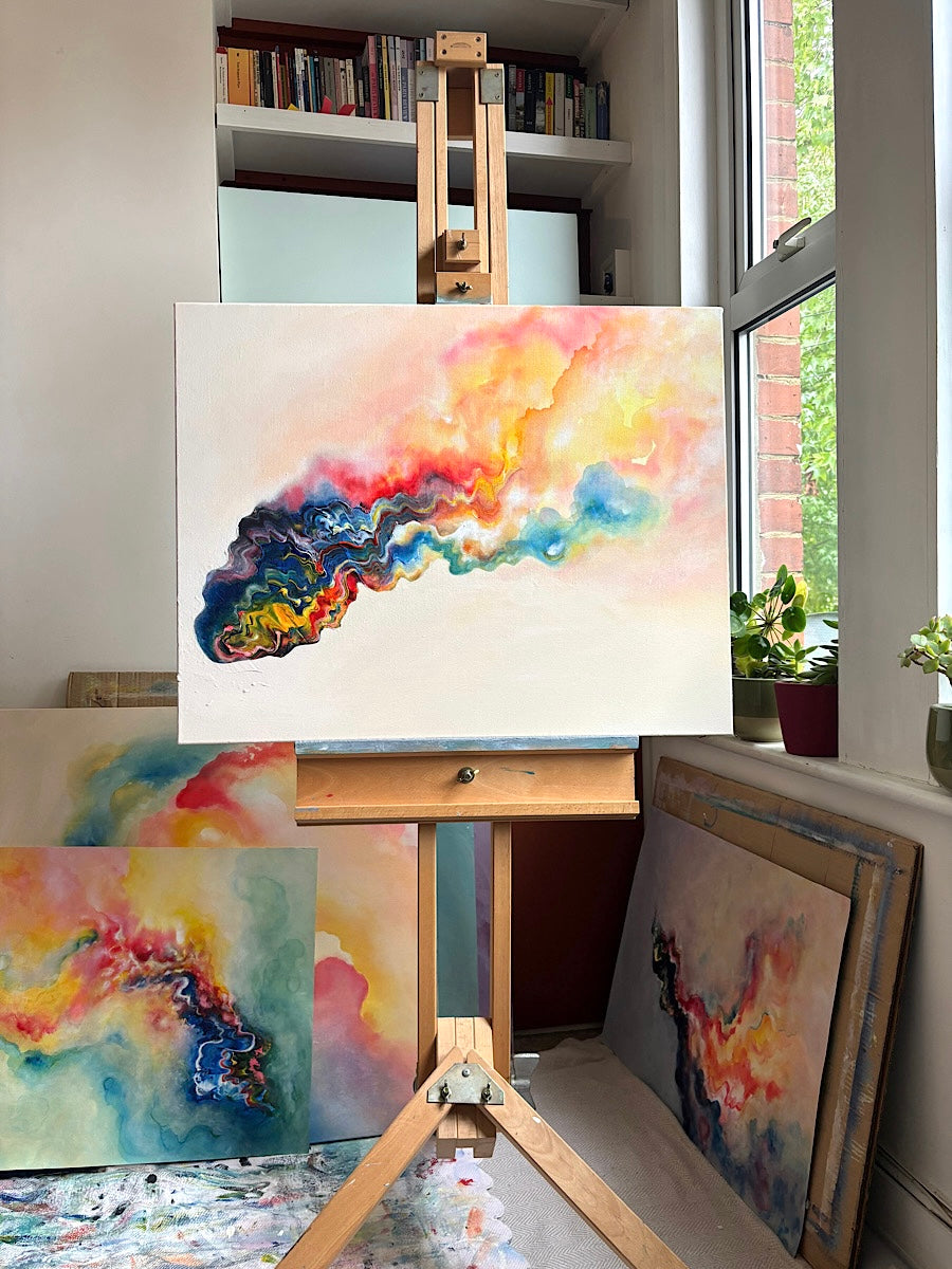 Colourful abstract art unique home decor 