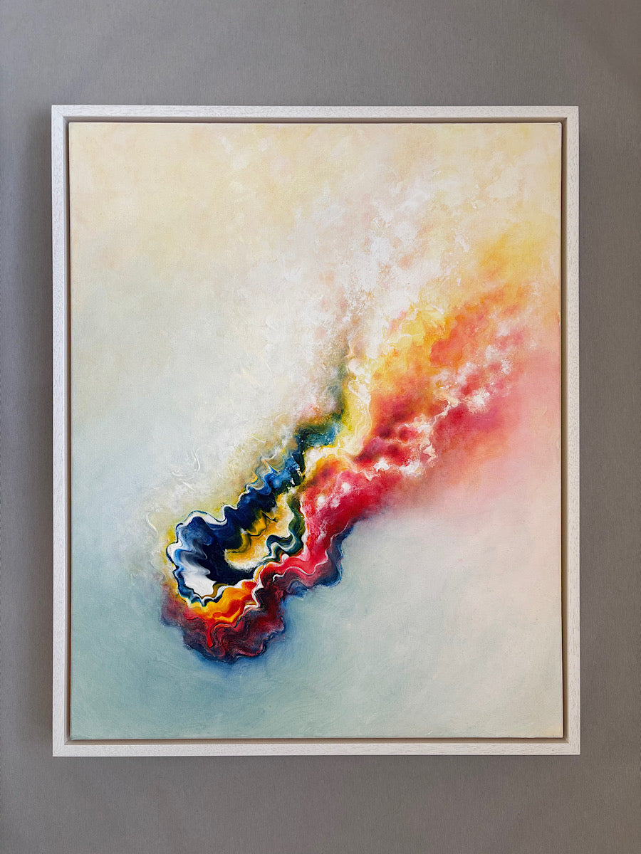Unique abstract art with vibrant colours and flowing patterns 