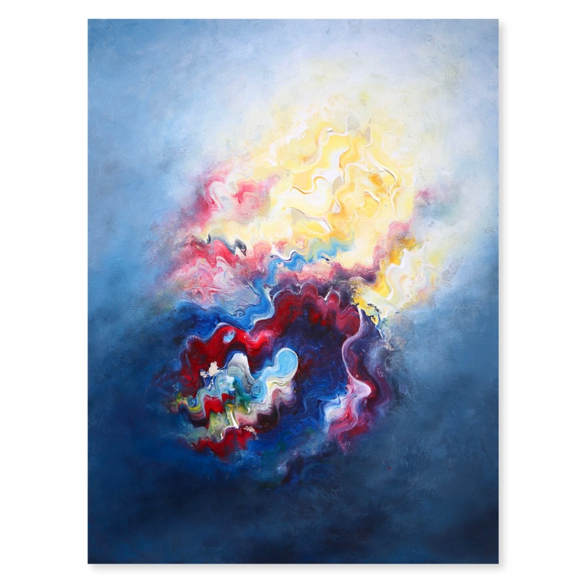 Dramatic abstract painting on canvas 