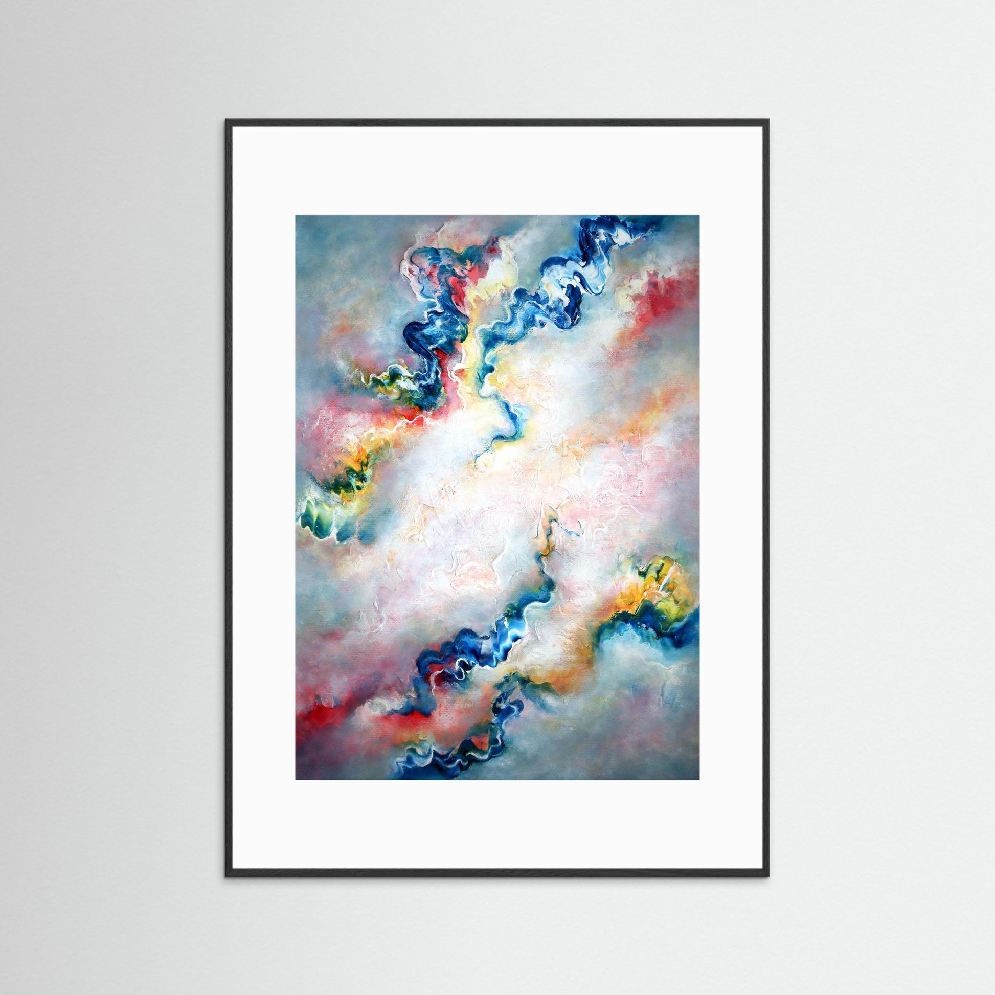 Flowing grey abstract wall art