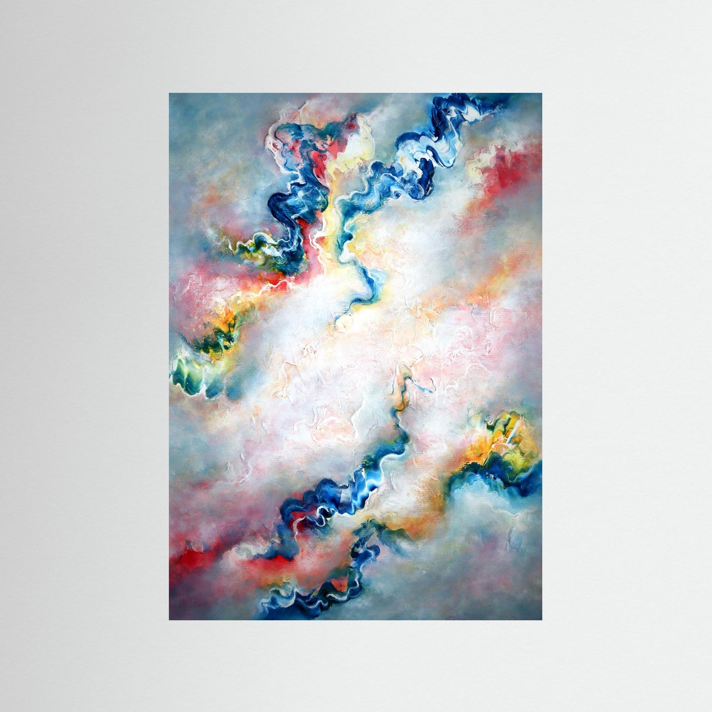 Ethereal grey abstract art print