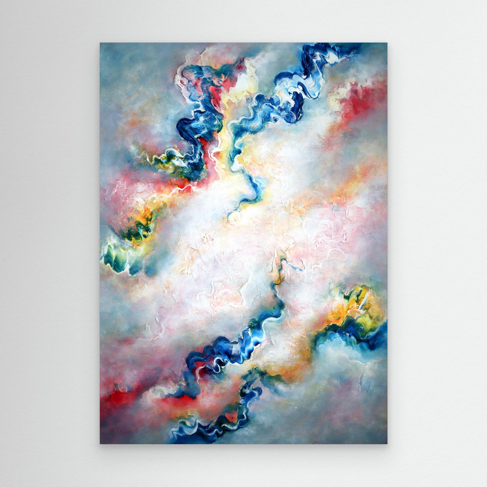 Ethereal grey abstract canvas wall art