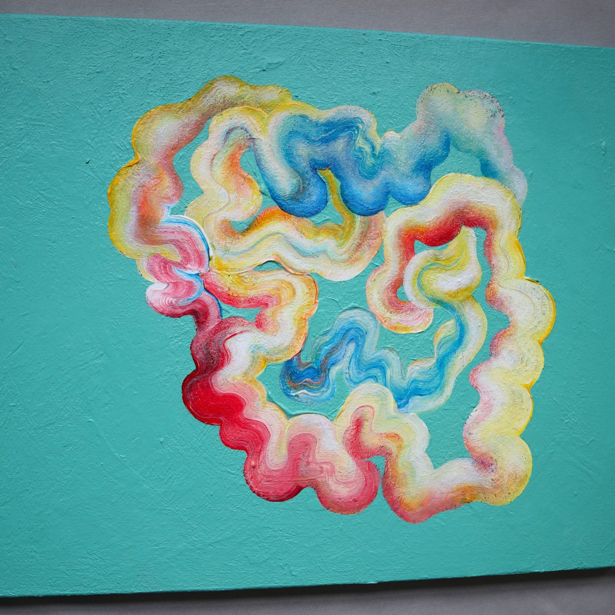 Fun abstract painting on canvas