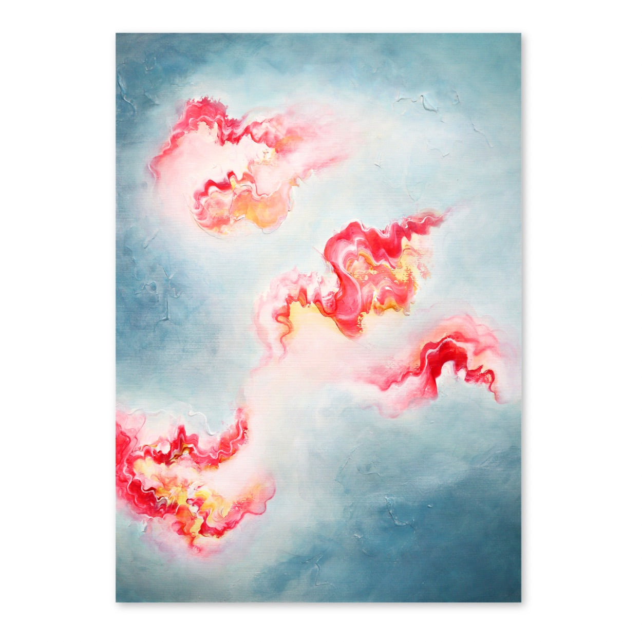 Pink patterns abstract art print 