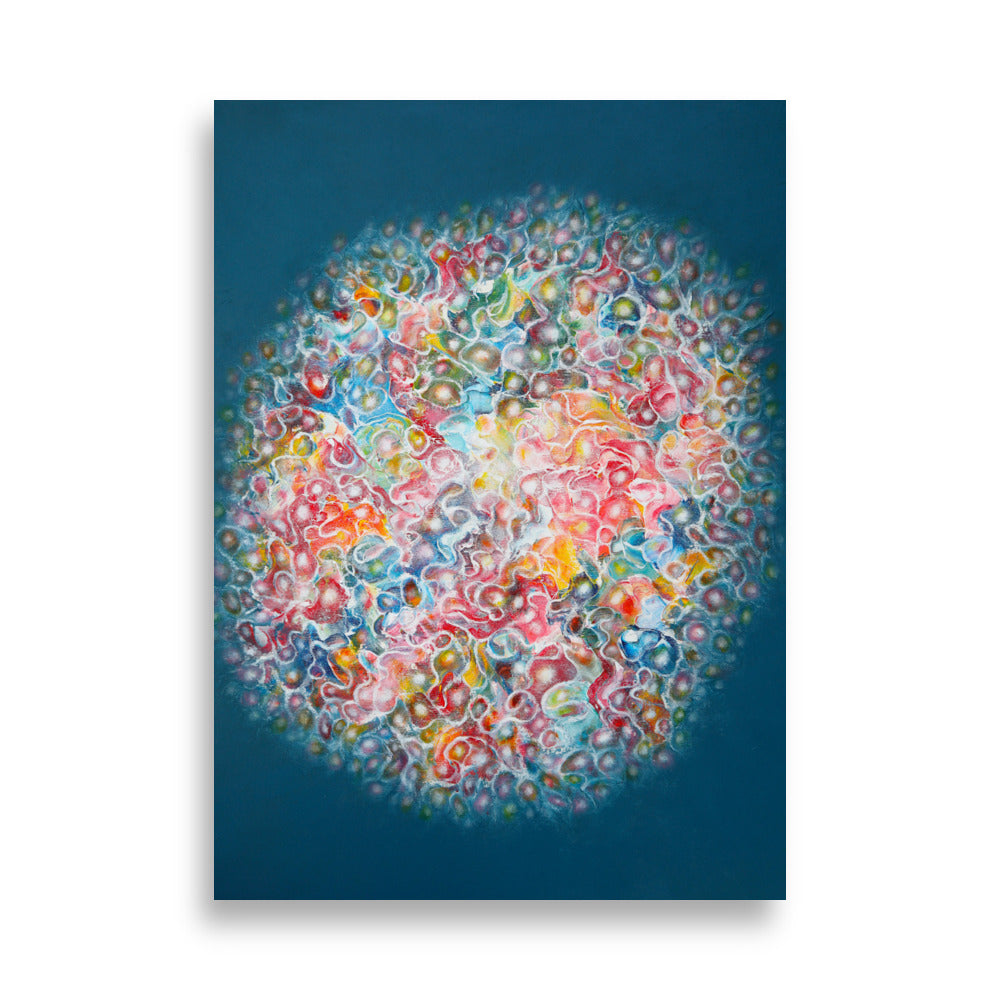 Colorful abstract print full of rainbow colours