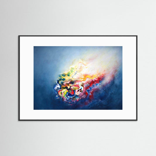 Warm glowing light abstract art