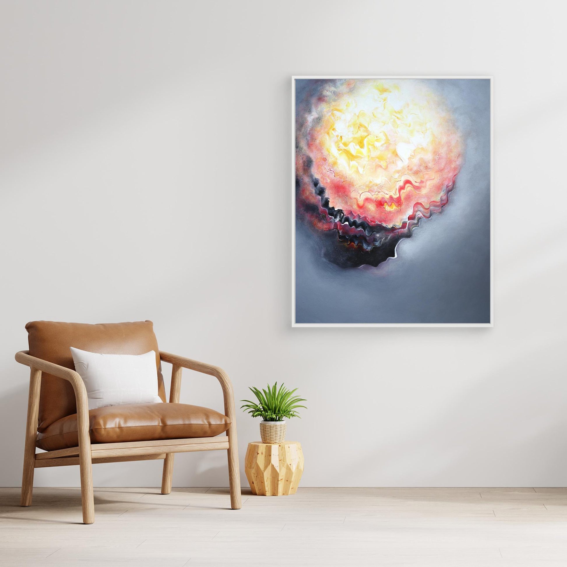 Large canvas wall art warm light