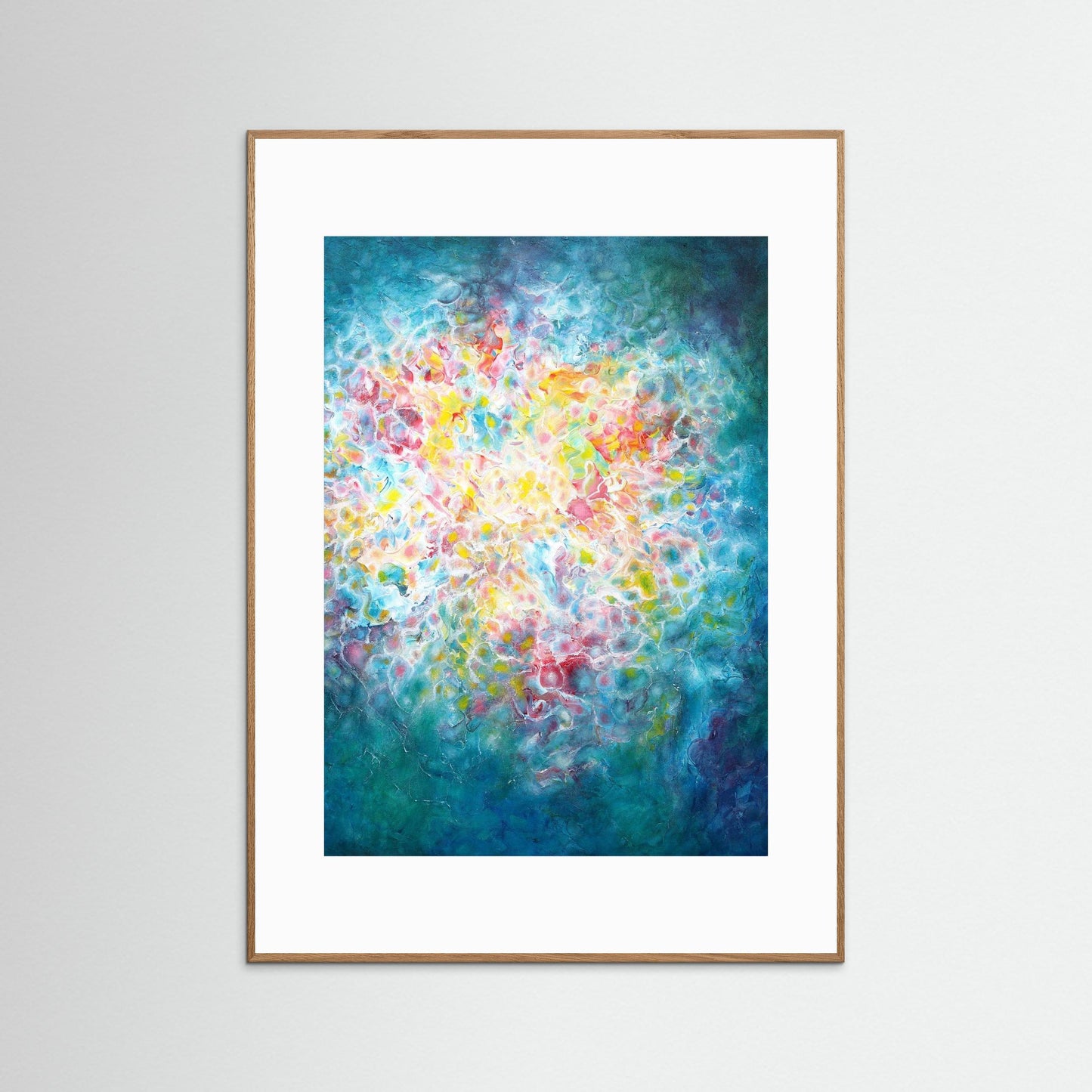 Rainbow colours abstract print 